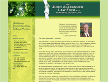 Tablet Screenshot of johnalexanderlaw.com